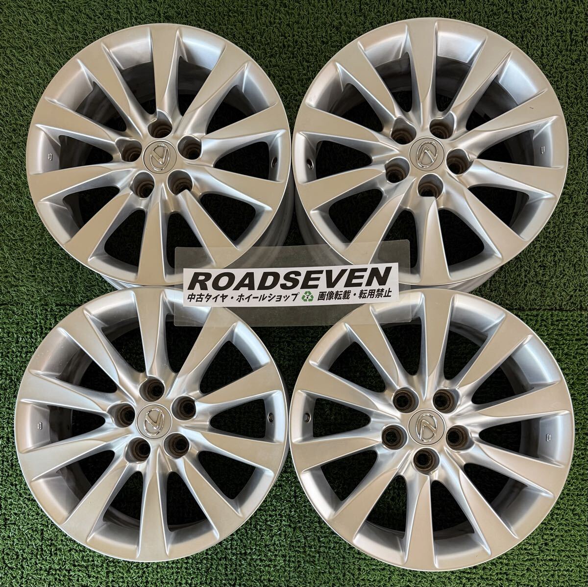 ◆LEXUS レクサス 後期型ＬＳ４６0 純正 ◆18×7.5J +32 PCD120(5H) ハブ径:約60mm 4本Set 中古アルミ ◆送料無料(一部地域を除く)
