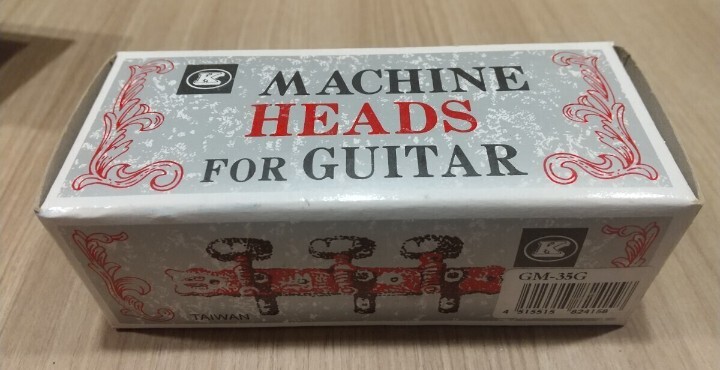 【即決】キクタニ 糸巻き ペグ 35mmガット用三連 左右1セット GM-35G ニッケル【未使用】