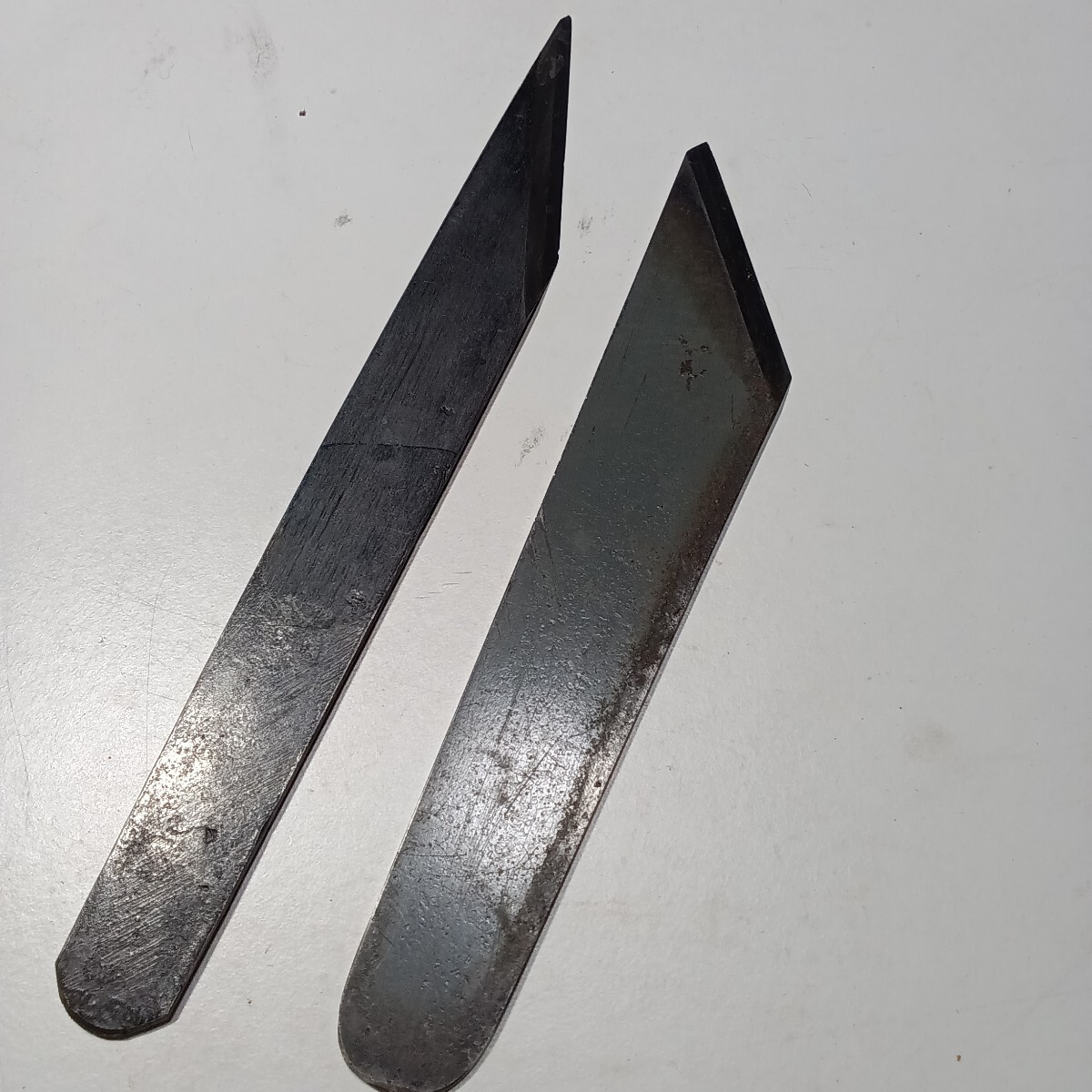 小刀 切り出しナイフ 切り出し小刀 大工道具 片刃 ナイフ　次郎長　その他　2点セット　中古品現状品