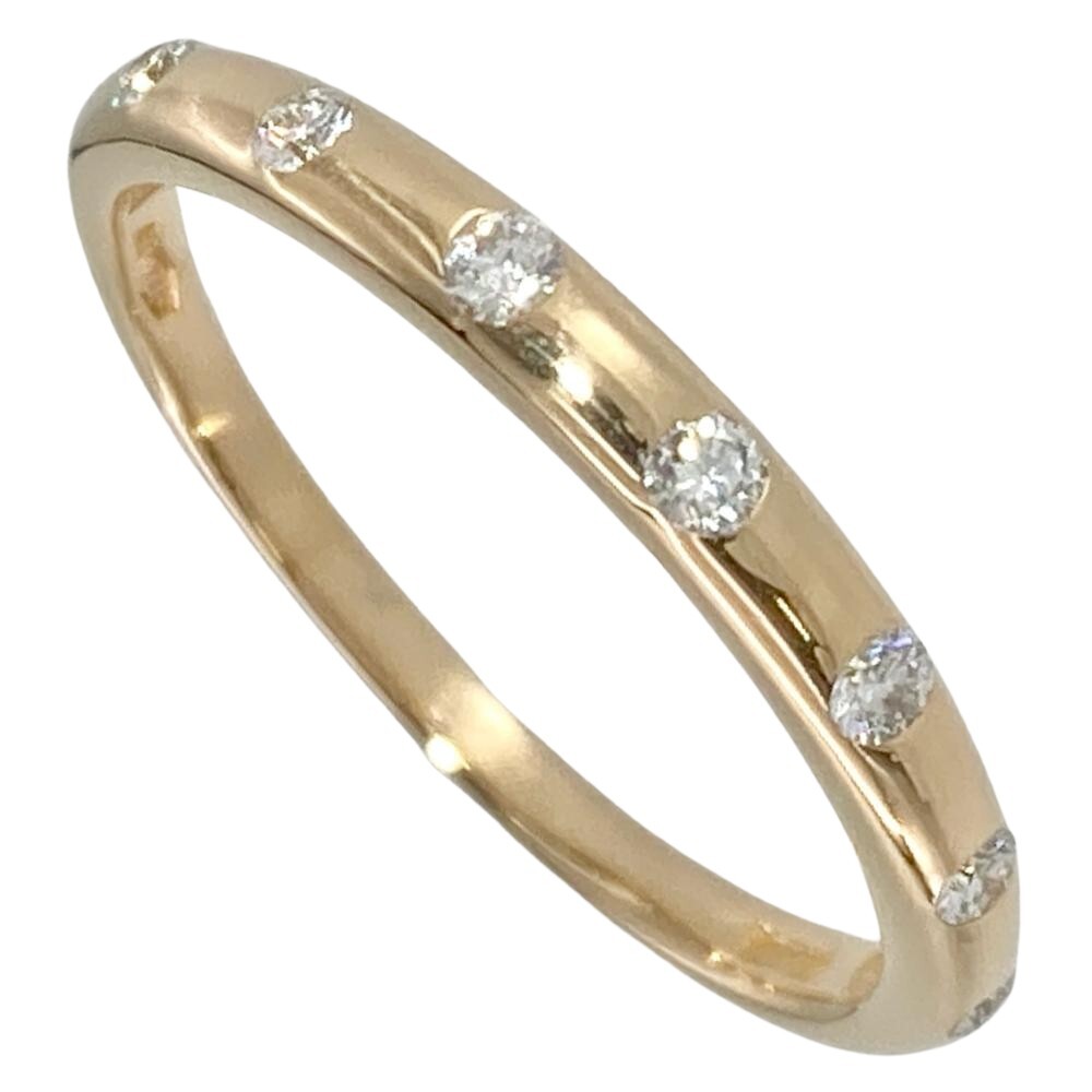 ブルガリ BVLGARI フェディ 7P リング 指輪 ダイヤモンド 約9号 K18YG 1.9g イエローゴールド レディース