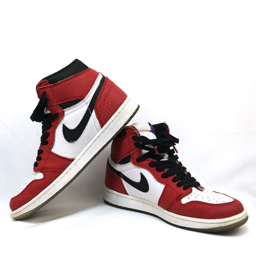 Spiderman Nike Air Jordan1 スパイダーマン ナイキ エアジョーダン1 オリジンストーリー ジムレッド/ホワイト/フォトブルー/ブラック 27cm