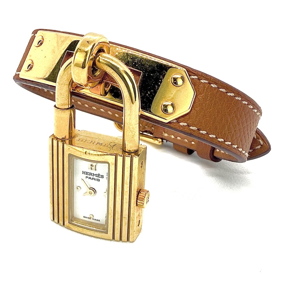 HERMES PARIS エルメス ケリーウォッチ ブレスレット Tサイズ KE1.201 3278509 GP10 稼動品