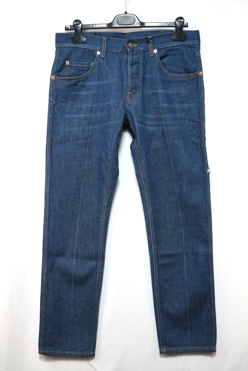 GUCCI グッチ embroidered denim pant エンブロイダリー デニム パンツ ブルーデニム 32サイズ 408637XDBO3