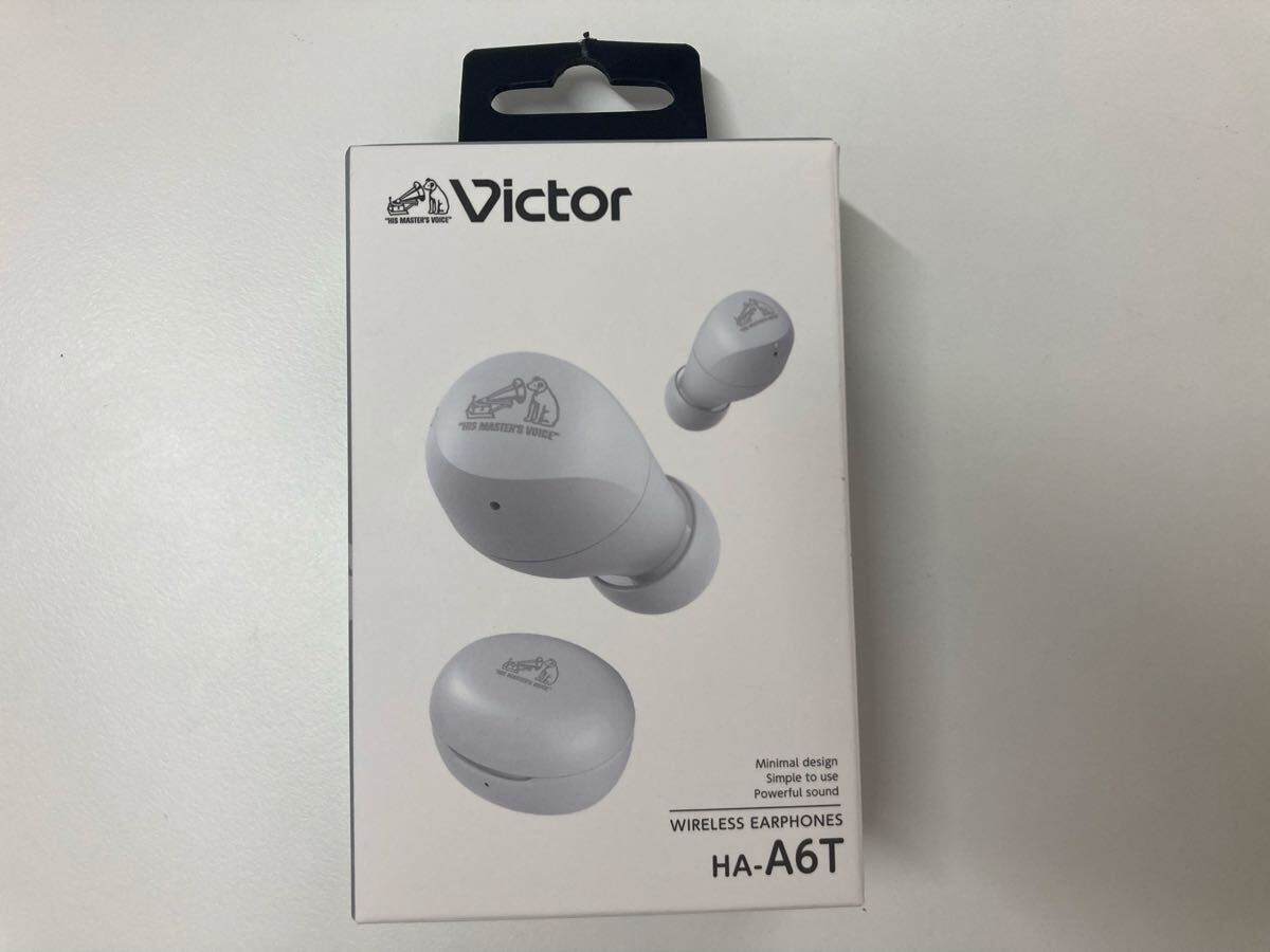 26.3) 即決 未使用保管品 Victor ビクター HA-A6T ワイヤレスイヤホン ホワイト 現状品