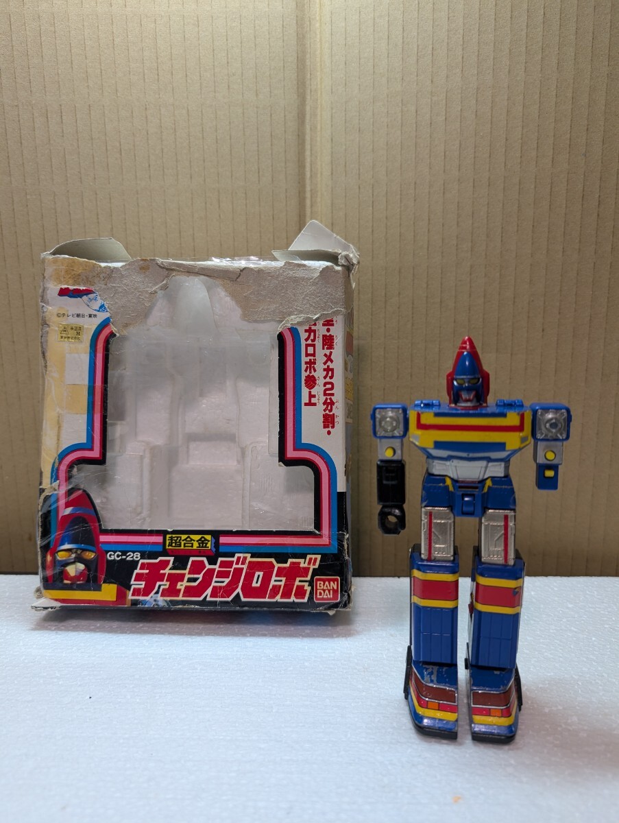1985年 昭和当時物 BANDAI バンダイチェンジマン 超合金 GC-28 CHANGEROBO チェンジロボ 電撃戦隊チェンジマン MADE IN JAPAN 現状品