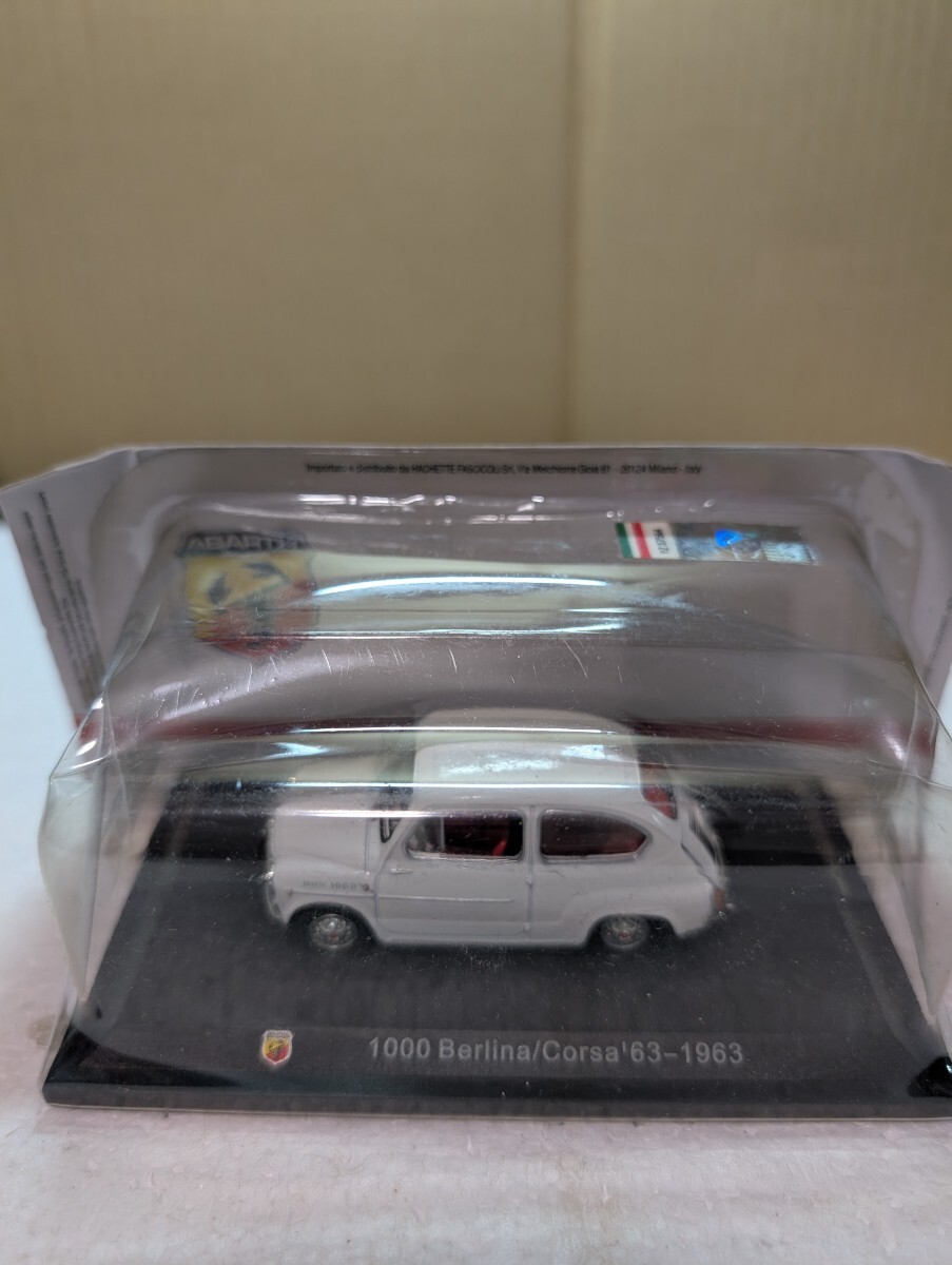 絶版ミニカー 日本未発売モデル 1/43 フィアット・アバルト 1000 Berlina corsa 1963　FIAT Abarth HACHETTE モデルのみ
