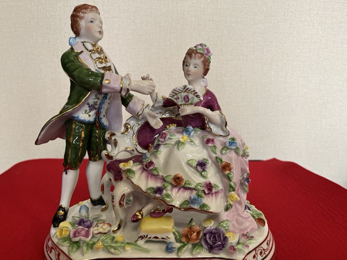 マイセン Meissen フィギュリン 陶器人形 管理A3967 アンティーク 置物 貴族