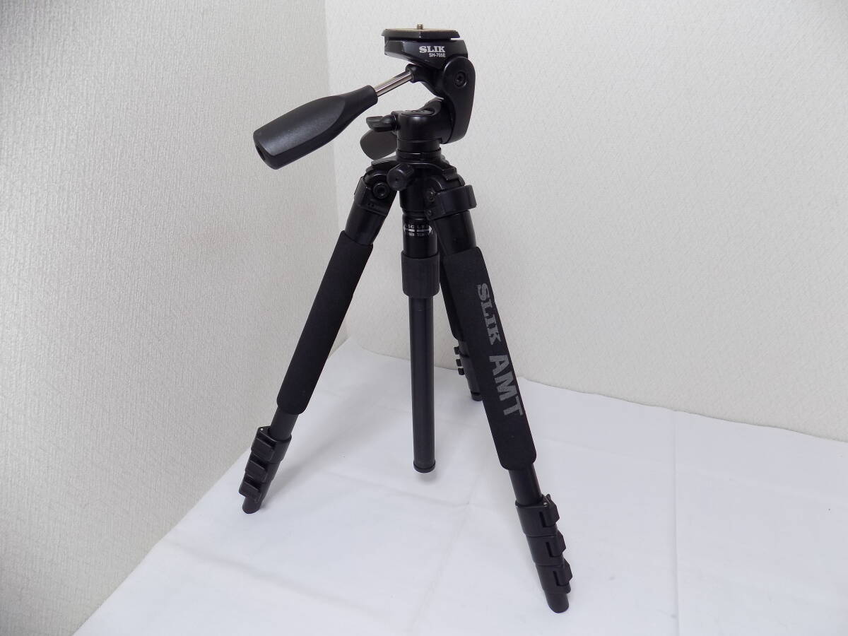 【A】SLIK/スリック　PRO 340DX　4段　カメラ用三脚　カメラスタンド　高さ250mm/ローポジ～1450mm/EV含む☆　送料込み