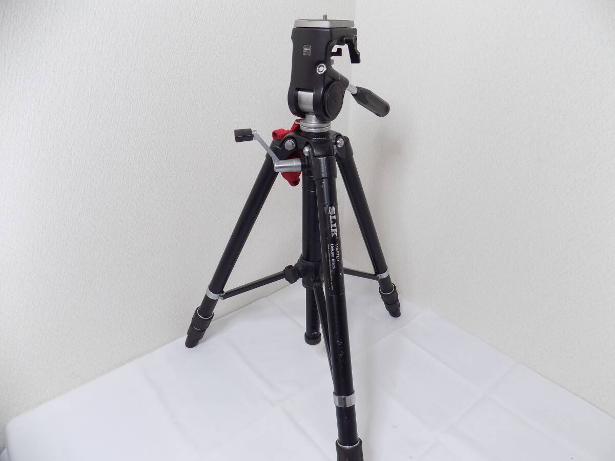 【C】☆SLIK/スリック　MASTER Deluxe Black　カメラ用三脚　カメラスタンド　3段　高さ635mm（EV含まず）～1600mm（EV含む）☆　送料込
