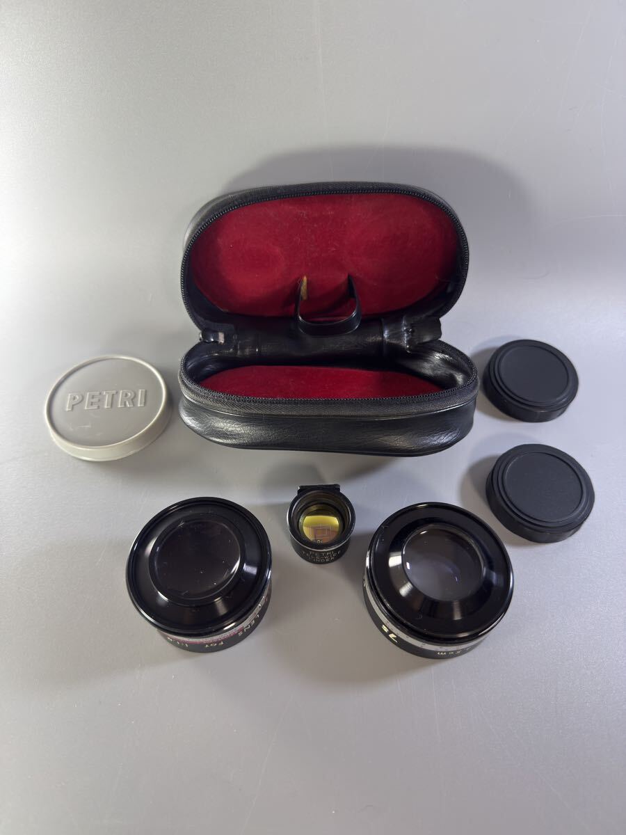 PETRI 7s用 AUX WIDE-ANGLE TELEPHOTO レンズ TELE-WIDE FINDER ケース付