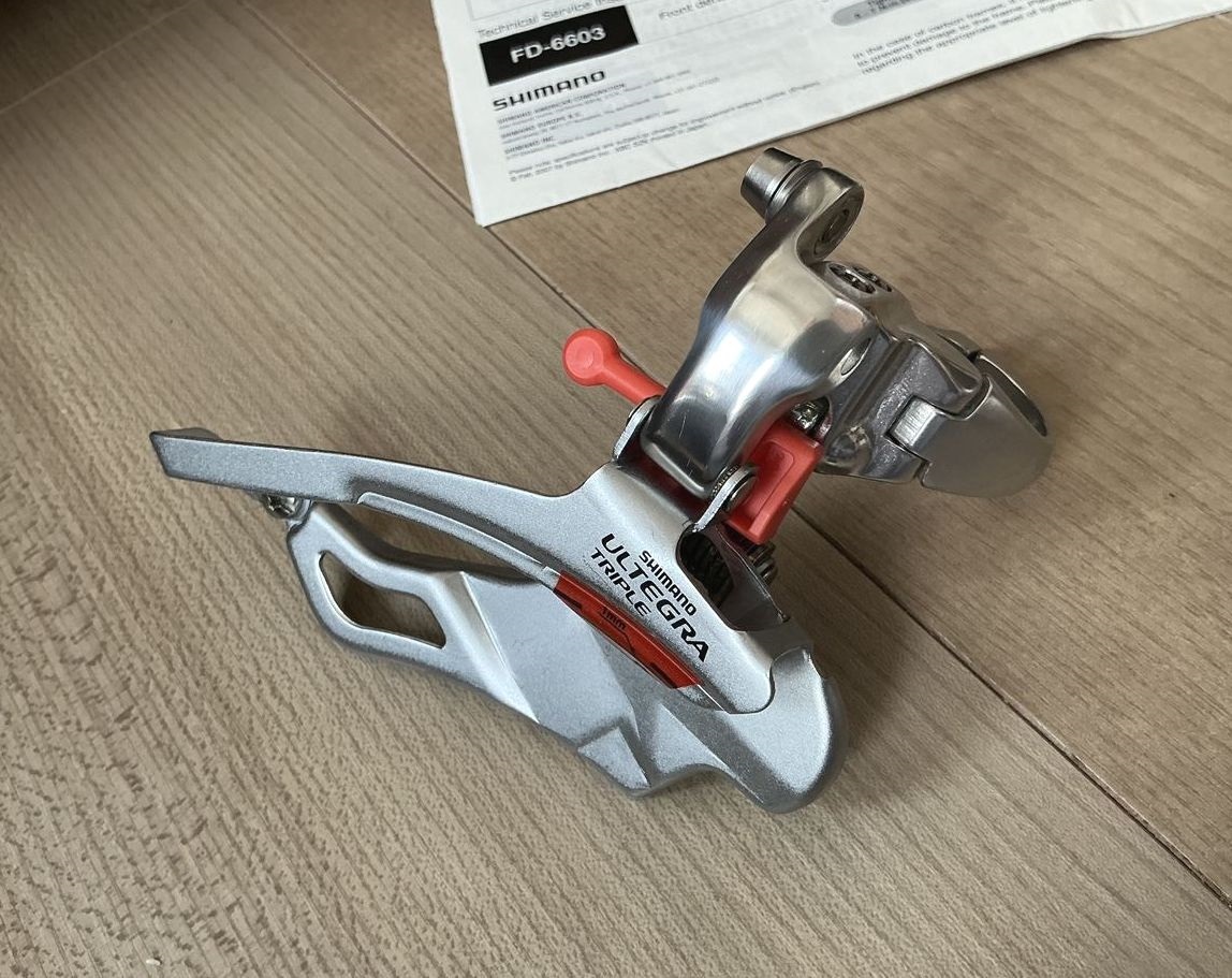 未使用 シマノ ULTEGRA アルテグラ FD-6603 トリプル 3速 31.8mm 即決 ビンテージ ヴィンテージ