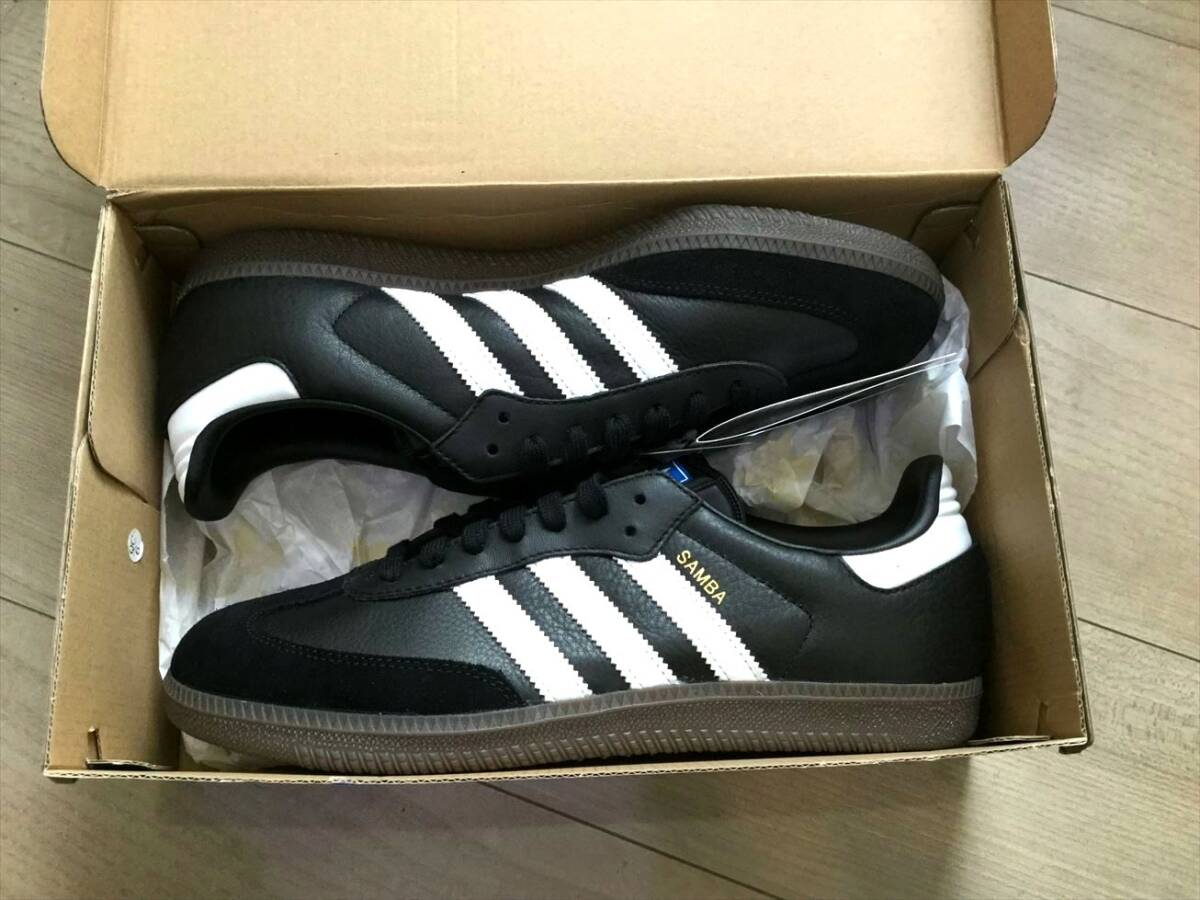 ★1足のみ 未使用 adidas アディダス SAMBA OG サンバ ブラック/ホワイト/ガム 27.5㎝ BZ0058 即決
