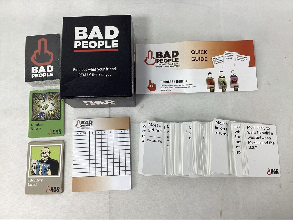 カードゲーム BAD PEOPLE バッドピープル　3〜10人用　R17 英語版　パーティ ゲーム　中古