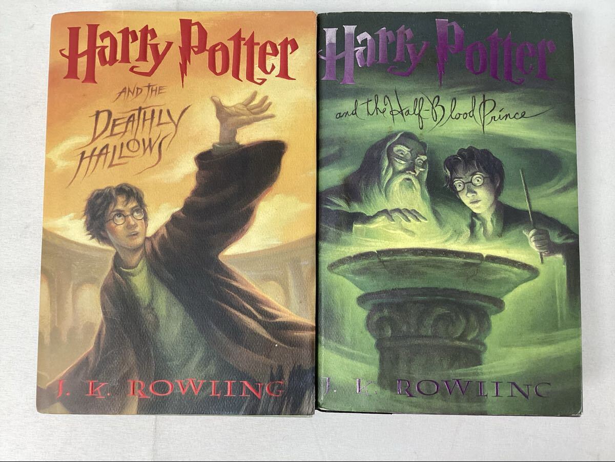 Harry Potter J.K.ROWLING ハリー・ポッター J.K.ローリング 洋書 ハードカバー版 英語版 6巻 7巻 2冊セット　中古