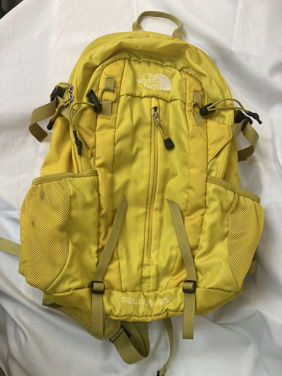 狭【2F34】THE NORTH FACE リュック バックパック ノースフェイス TELLUS25 テルス25 イエロー 登山 アウトドア トレッキングアウトドア