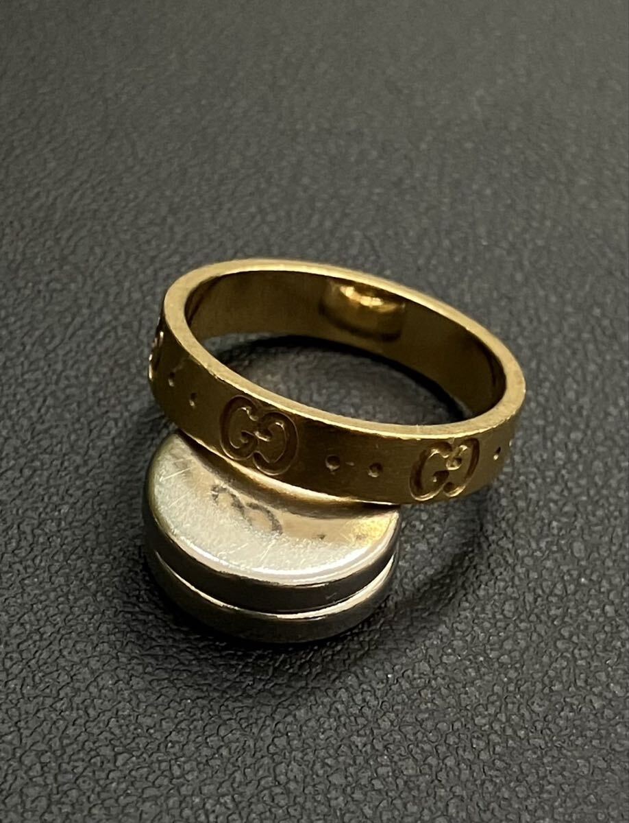 A【5F83】 GUCCI リング K18 アイコンリング 750刻印4.0g グッチ 指輪 レディース メンズ アクセサリー ゴールド 18金