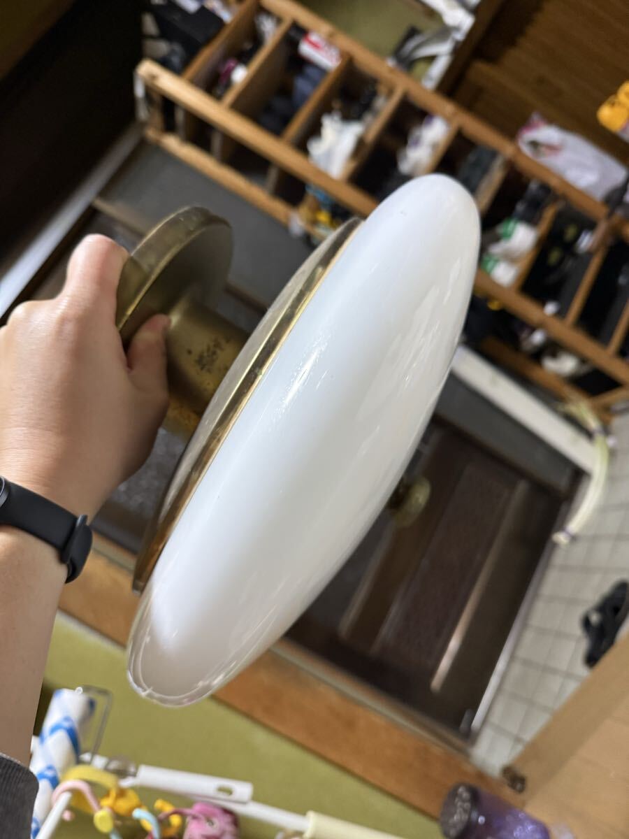 東芝　レトロ照明　現役使用可能　 照明器具 ガラス 天井照明 乳白色 天井照明器具　ネオクラシック　FC-3963B TOSHIBA