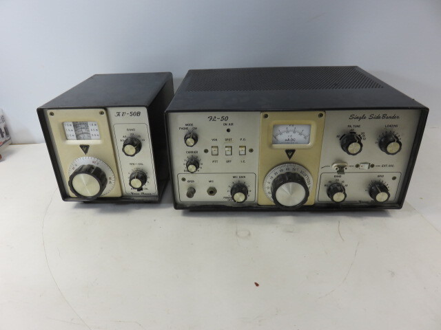 YAESU ヤエス FL-50 SSB送信機とFV-50B VFO 2点　まとめて　　ジャンク品