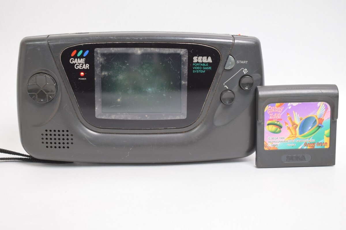 SEGA セガ GAME GEAR ゲームギア 本体 HGG-3210 ソフト付 ブラック テレビゲーム 当時物 レトロ RT-520M/012