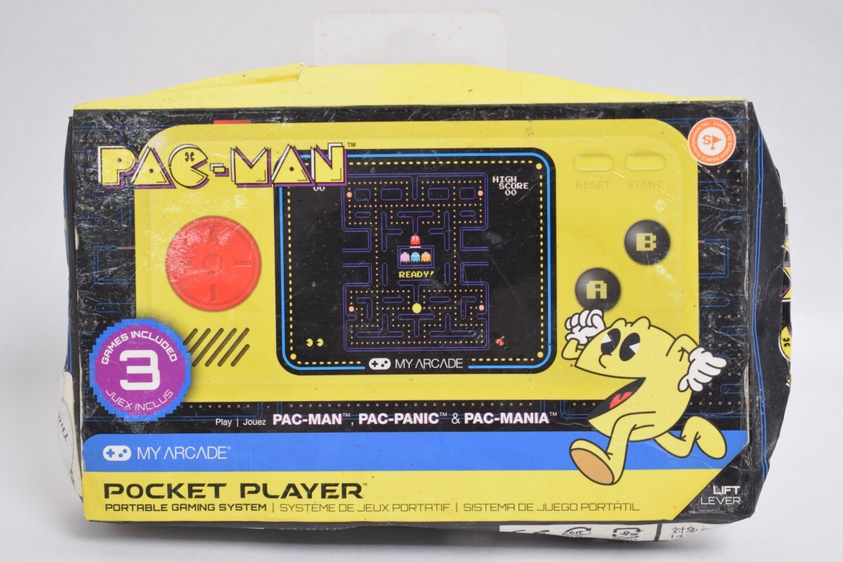 未開封 ポケットプレイヤー POCKET PLAYER パックマン PACMAN DGUNL-3227 3タイトル収録 当時物 MY ARCADE ゲーム レトロ RT-500M/012