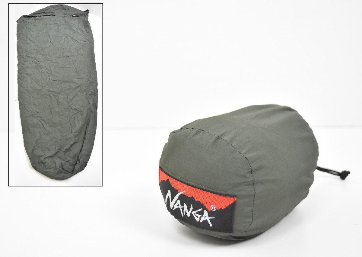 美品 NANGA ナンガ ウォータープルーフ スリーピング バッグカバー シュラフカバー 寝袋 寝具 キャンプ 登山 アウトドア RT-304M-B/011