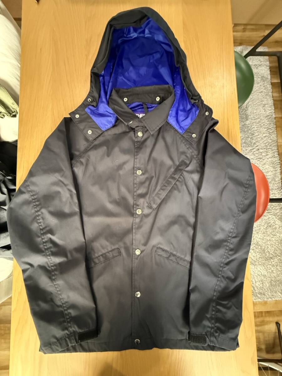 【L】フード脱着可能 THE NORTH FACE PURPLE LABEL コーチジャケット BLACK NP2354N