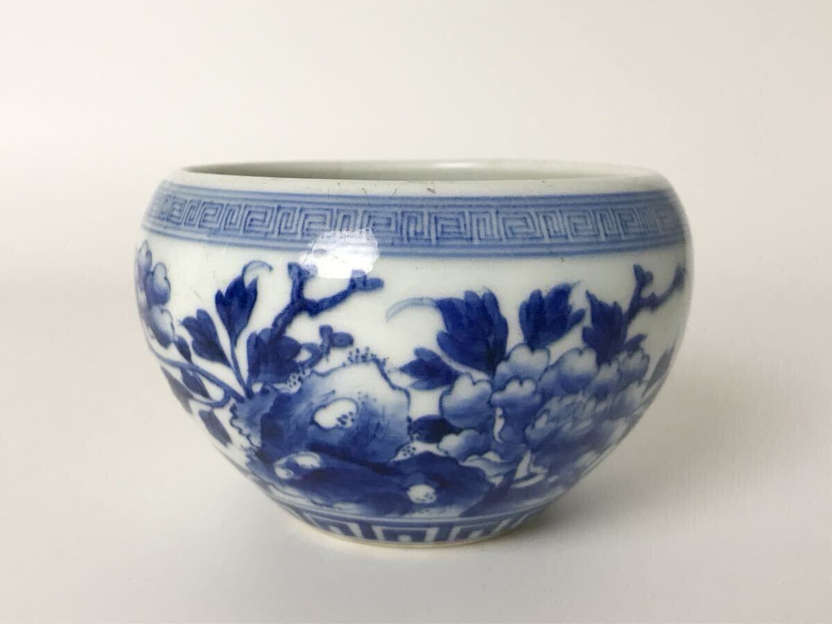 中国美術 唐物コレクター 清時代 染付花卉文壺 香炉 時代物