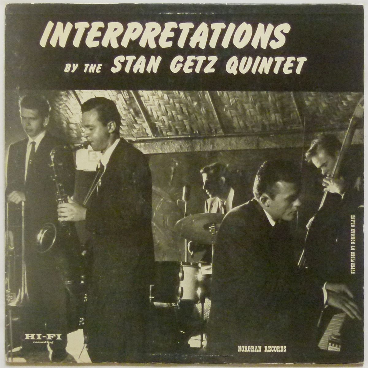 【オリジナル】Interpretations by the STAN GETZ QUINTET★深溝/JATPラベル/フラット・ディスク★