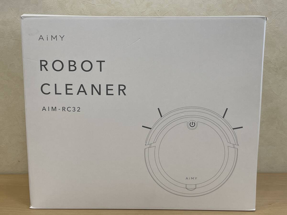 未使用品 保証書有 2026年製 AiMY ロボットクリーナー AIM-RC32 ホワイト エイミー 掃除機 ワンタッチ操作 落下防止センサー搭載