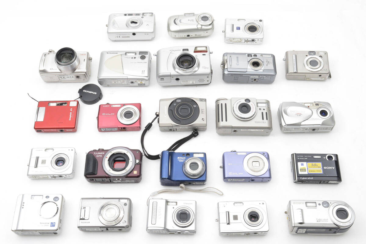 コンデジ 23個 まとめ CANON SONY OLYMPUS PANASONIC CASIO PENTAX FUJIFILM MINOLTA 【ジャンク】 #3598