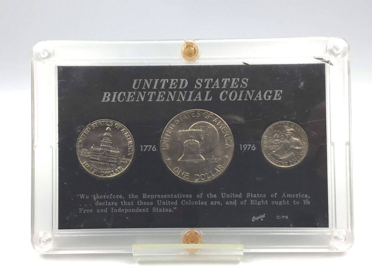 ★☆アメリカ合衆国建国　200年記念　Bicentennial　バイセンテニアル　コイン　1ドル　50セント　25セント　ケース入り