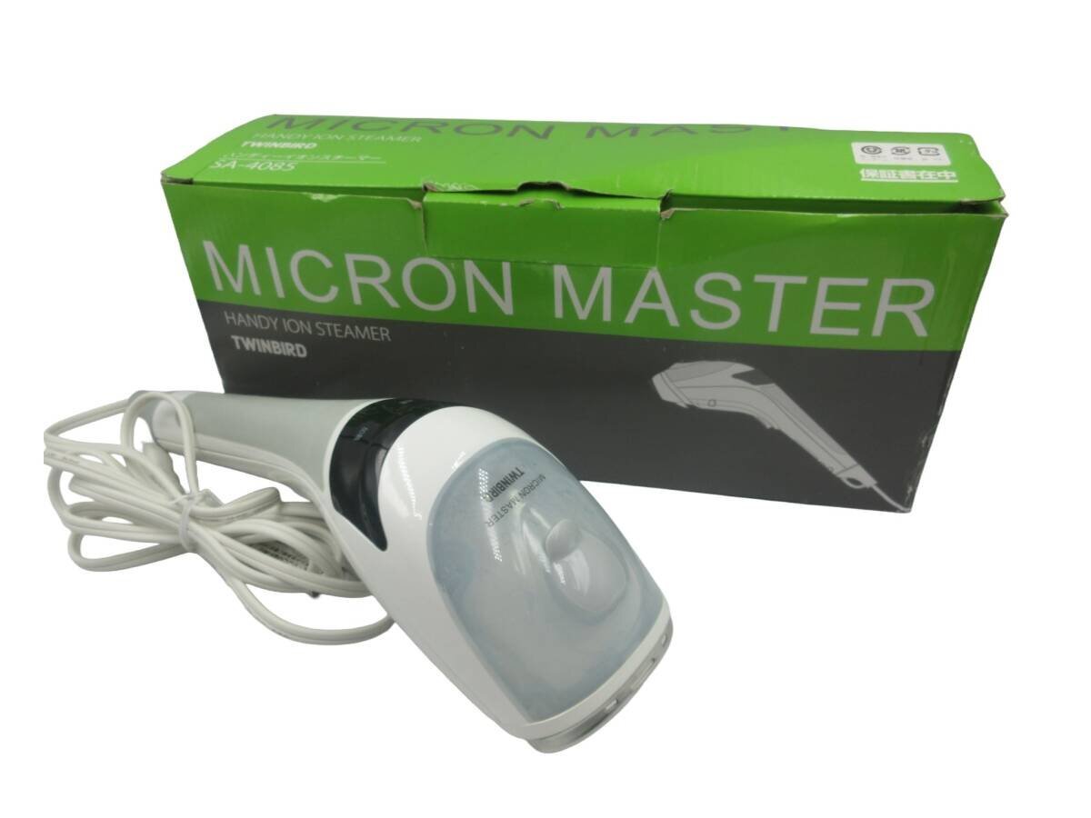 ★◇ TWINBIRD ツインバード SA-4085 MICRON MASTER ハンディーイオンスチーマー ホワイト 中古品