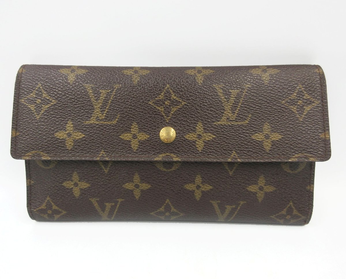 ★◇ LOUIS VUITTON ルイヴィトン 三つ折り長財布 M61215 モノグラム ポルトトレゾール インターナショナル 中古品