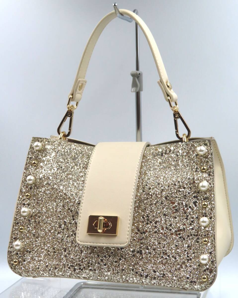 ★■ DIANA PE2610 ダイアナ 2way ハンドバッグ ショルダーバッグ 着脱可能 ラメ キラキラグリッター レディース 女性用 ブランド品