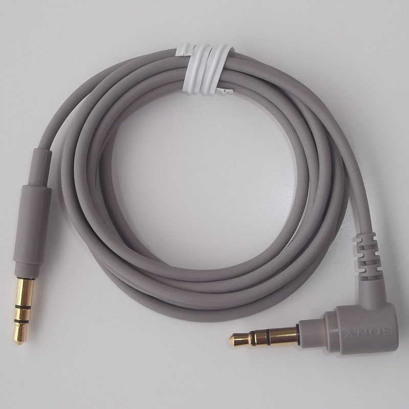 ■ソニー WH-1000XM4 純正付属品 ヘッドホンケーブル オーディオ用接続コード シルバー プラチナ・シルバー 美品 新品未使用 送料140円(12)
