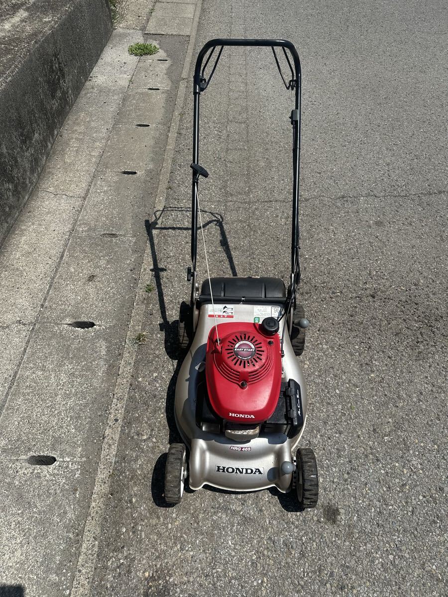 （動作確認済み）歩行型芝刈り機 HRG465c3 SdJ HONDA 中古。エンジン始動良好。園芸用草刈り機/刈払機。エンジン良好!!