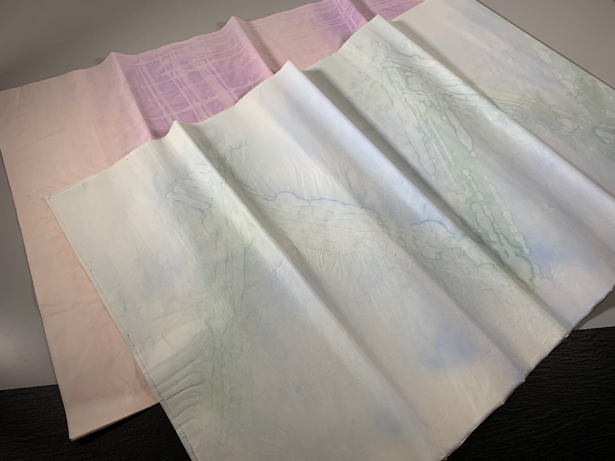 書道■ 漢字向　染加工紙　青・藤色　10枚　70×175 ■