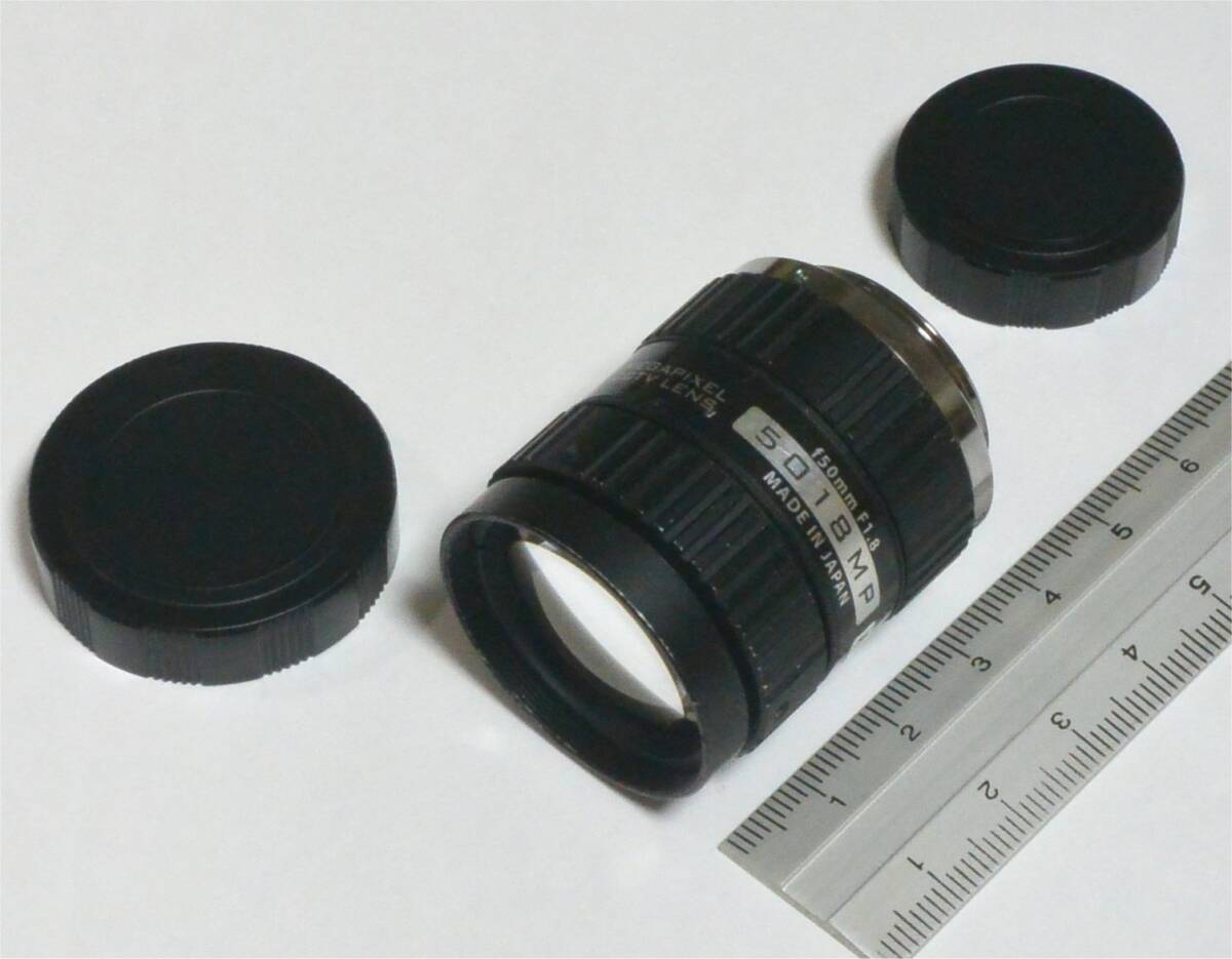 ★Moritex/モリテックス　メガピクセル レンズ　ML-M5018MP　50mm F1.8　2/3” Cマウント　FA産業用 動作確認 マクロ撮影にも（送料440円～
