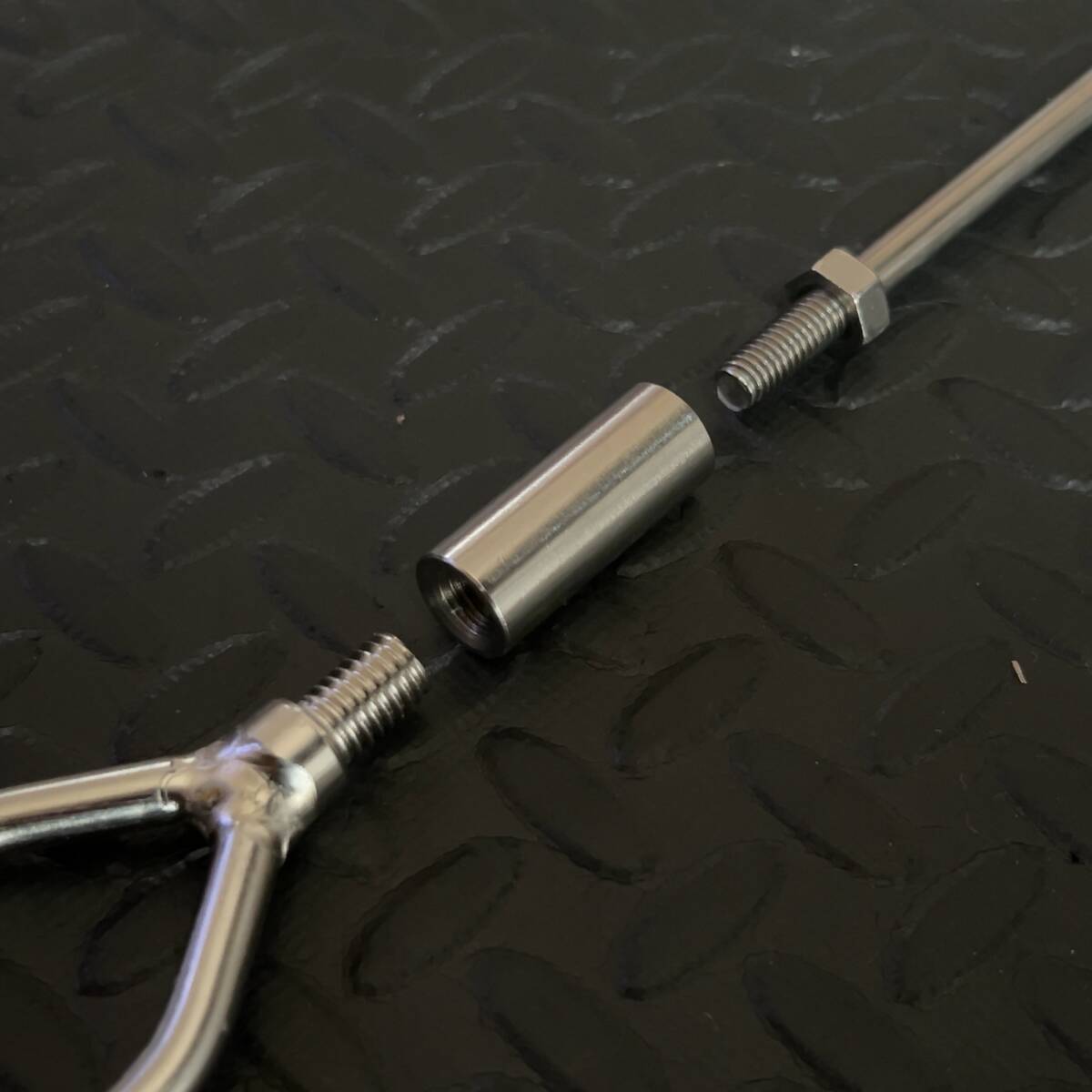 中華★ステンレス製銛先用 ネジ径変換アダプター M8-P1.25オス⇒M6-P1.25メス★水中銃手銛魚突き
