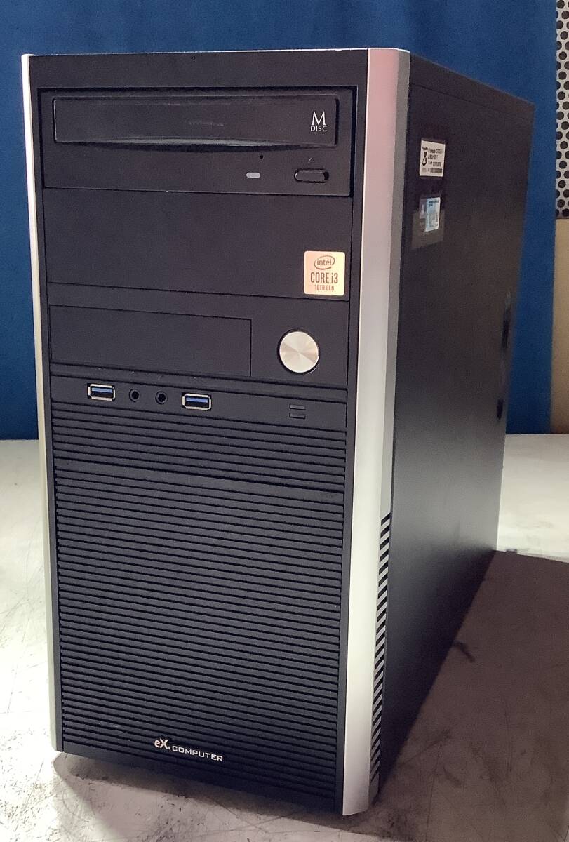 K80521301 eX.computer エアロストリーム RM3J-A201/T 1点 (元々 intel Core i3 10th 搭載、マザーボード H410M-HDV 搭載)【通電OK】080728