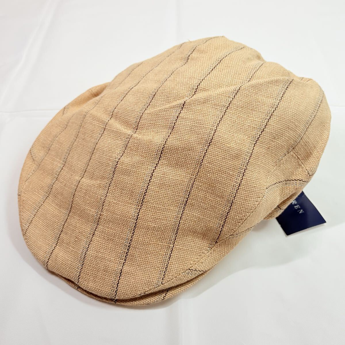 新品　タグ付き　Ralph Lauren ラルフローレン　イタリア製　麻　キャスケット帽子　ハンチング　ベージュ　メンズ　レディース