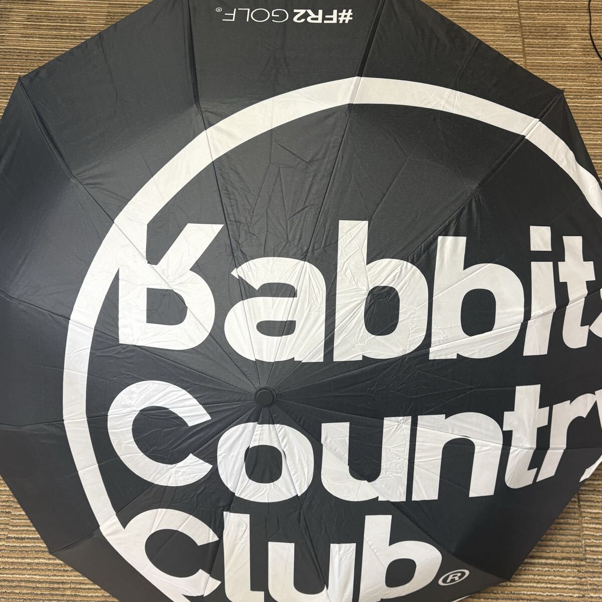 美品　未使用品　FR2 GOLF 折りたたみ傘　ワンタッチパラソル傘　ブラック　ゴルフ