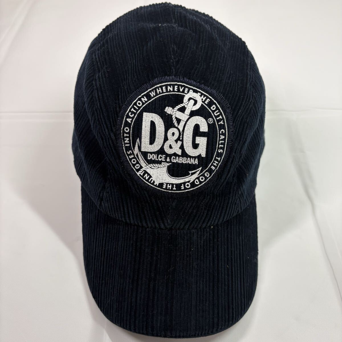 D&G ドルチェ&ガッバーナ　コーデュロイキャップ　Lサイズ　メンズ　紳士　 帽子　古着　キャップ