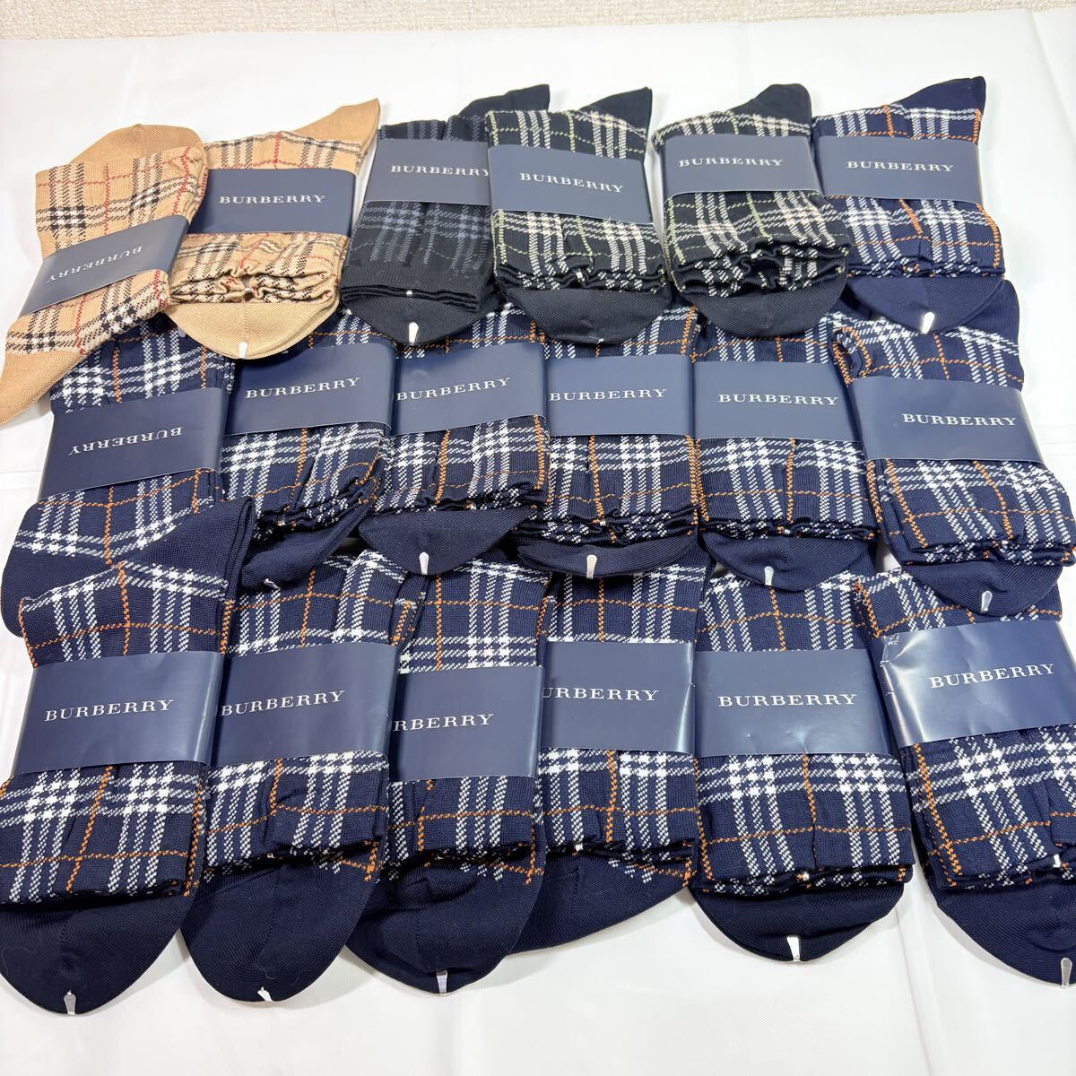新品　 BURBERRY バーバリー　ノバチェック　靴下大量まとめ　23-24cm 日本製　綿　ナイロン