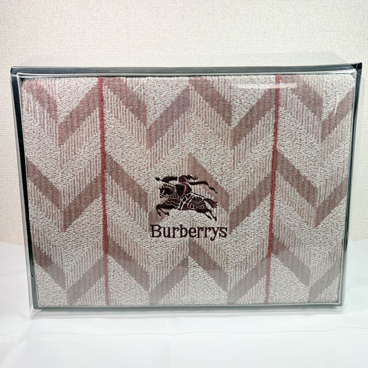 美品未使用品　Burberrys BURBERRY バーバリー　 タオルケット　ベリック　ピンク柄　140×190cm ギフト