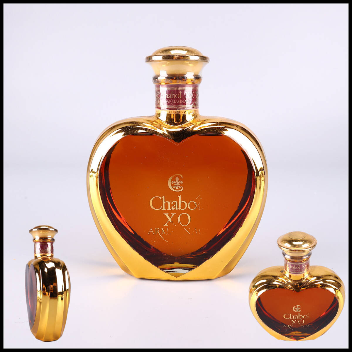 【玉】ZE286 Chabot XO ARMAGNAC 500ml ハート型ボトル シャボーXO アルマニャック ブランデー 未開栓