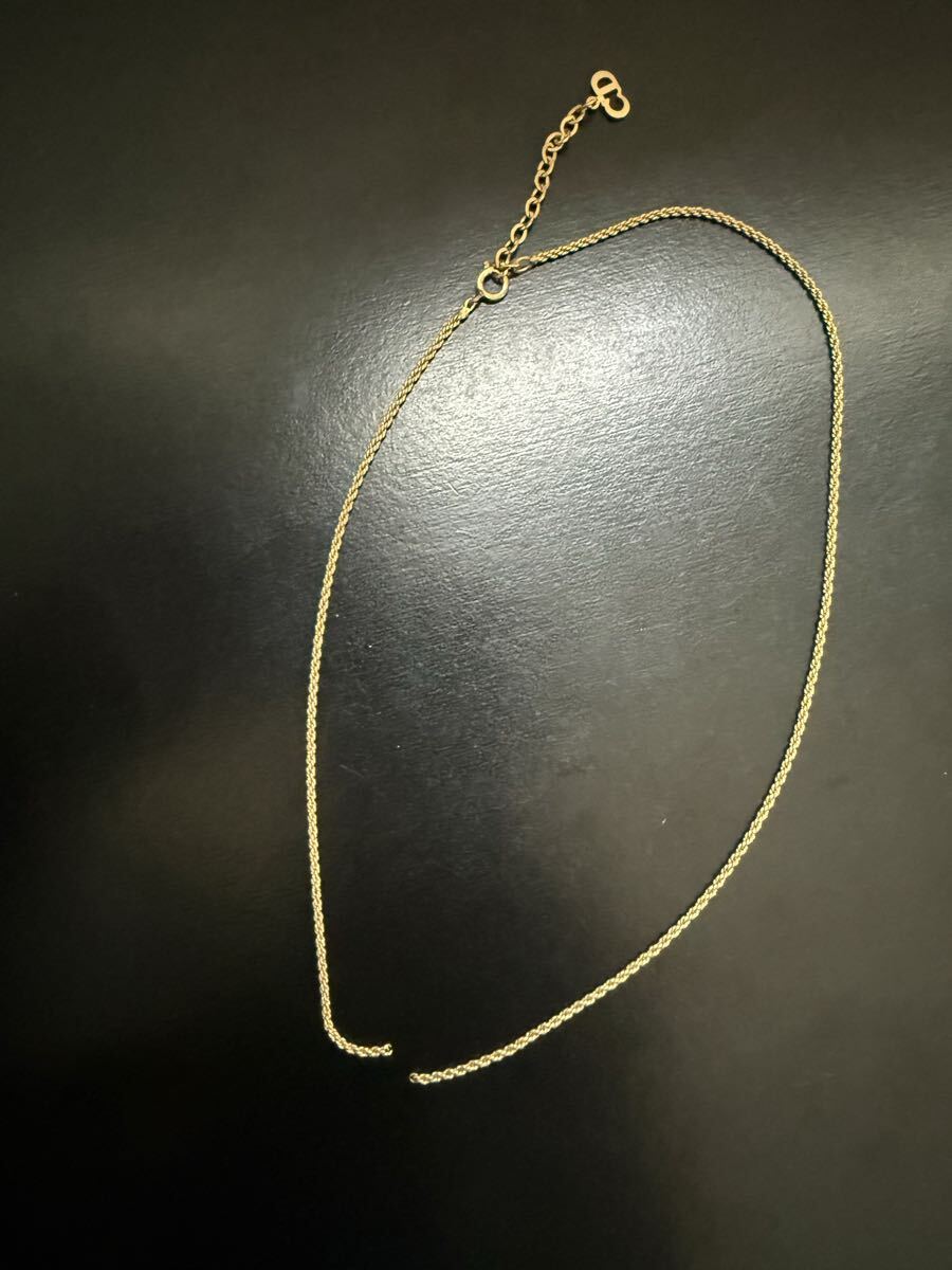 [衝撃1円スタート] Christian Dior クリスチャンディオール　ゴールドチェーンネックレス ジャンク　鑑定済み正規品　[送料230円〜]