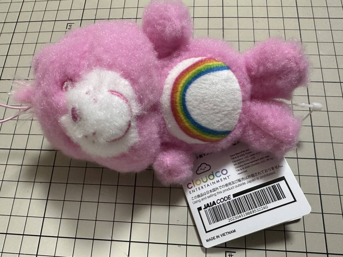 ケアベア ピンク ぬいぐるみ マスコット キーホルダー レインボー　羊毛フェルト風マスコット2　ケアベア　熊　ぬいぐるみ