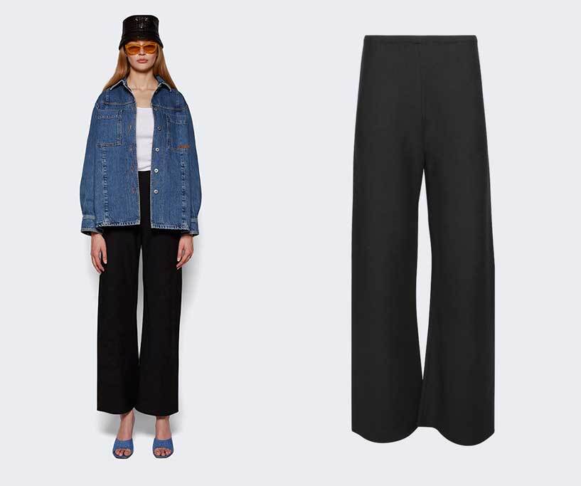 ワードローブ エヌワイシー WARDROBE.NYC バイアスカット ワイドパンツ / ヘイリービーバー