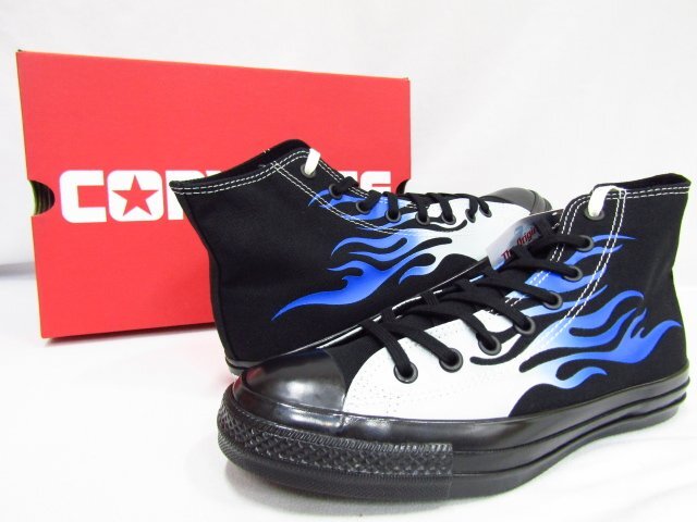 CONVERSE ALL STAR AGED IGNT HI コンバース オールスター ブラック / ブルーファイア 27.0cm 替え紐 BOX付き 未使用品 ◆5008